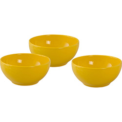 Conjunto de Tigelas Cerâmica 3 Peças Amarelo - La Cuisine