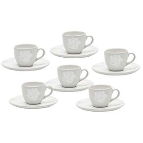 Conjunto de Xícaras para Chá Oxford Porcelanas Coup Blanc EM21-4787 em Porcelana 200ml - 6 Peças