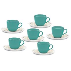 Conjunto de Xícaras para Chá Oxford Porcelanas Lindy Hop em Porcelana EM21-4639 - 6 Peças