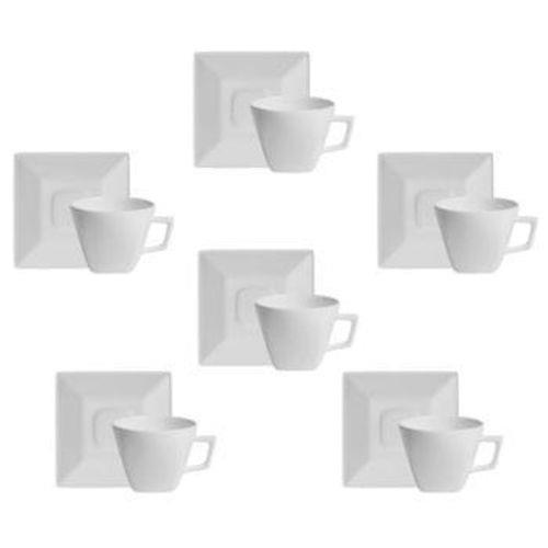 Conjunto de Xícaras para Chá Oxford Porcelanas Quartier em Porcelana 200 ML GM21-2000 - 6 Peças