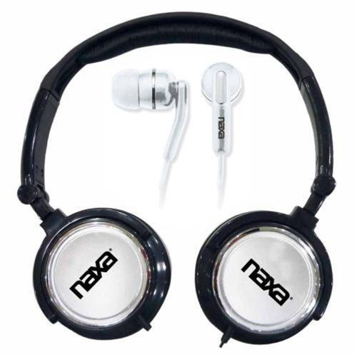 Conjunto 2 em 1: Headphone e Earphone Djz Ultra Naxa Prata