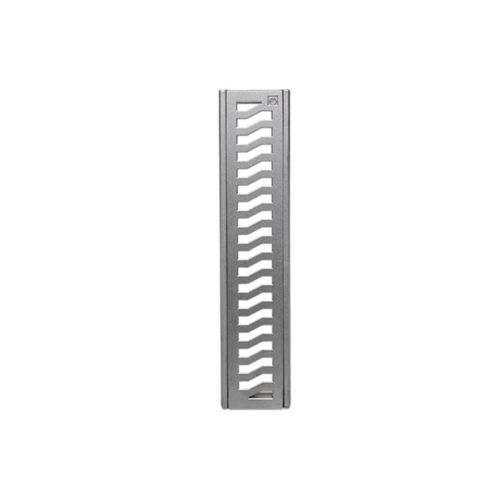 Conjunto Grelha e Porta Grelha em Alumínio Elegance 10x50cm Alumínio