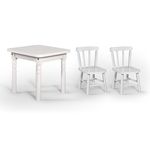 Conjunto Infantil 60x60 com 2 Cadeiras - Branca - Btb Móveis
