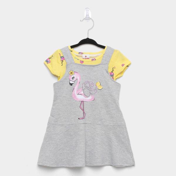 Conjunto Infantil Brandili Camiseta Flamingo