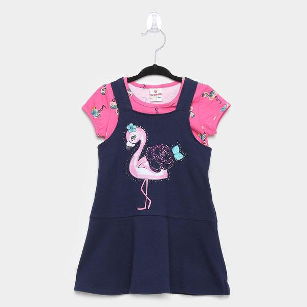 Conjunto Infantil Brandili Camiseta Flamingo
