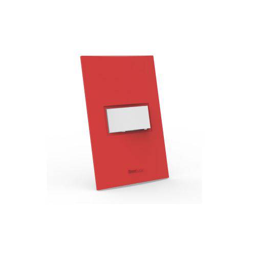 Conjunto Interruptor Simples - Beleze Vermelho Outono Enerbras