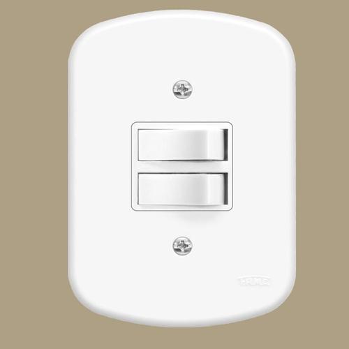 Conjunto 2 Interruptor Simples Blanc 10a 250v Branco - Fame