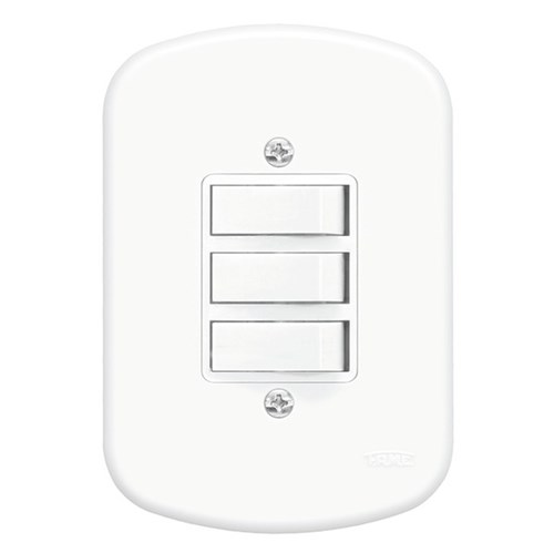 Conjunto 3 Interruptores Simples - Fame Blanc - 0656