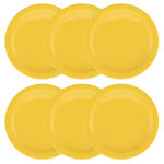 Conjunto Jogo Com 06 Pratos Rasos 26cm - Floreal Yellow