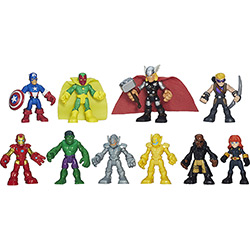 Conjunto Marvel com 10 Bonecos os Vingadores - Hasbro