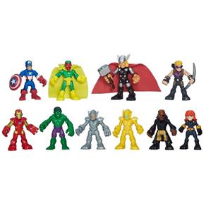 Conjunto Marvel Super Hero Adventures com 10 Bonecos