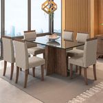 Conjunto Mesa Ana 6 Cadeiras Paloma New Ceval