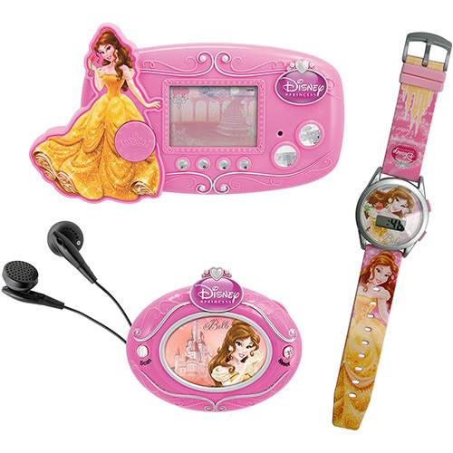 Tudo sobre 'Conjunto Mini Game + Rádio FM + Relógio das Princesas Bella Candide'