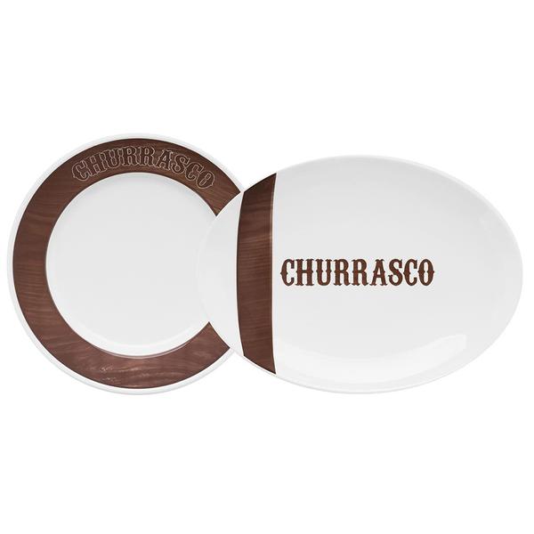Conjunto para Churrasco em Porcelana 10 Peças CJ71-2831 - Oxford