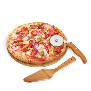Conjunto para Pizza em Bambu Napoli - 3 Peças