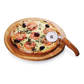 Conjunto para Pizza Welf em Bambu Napoli 2 Peças