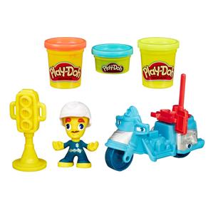 Conjunto Play-Doh Town Hasbro Moto de Polícia