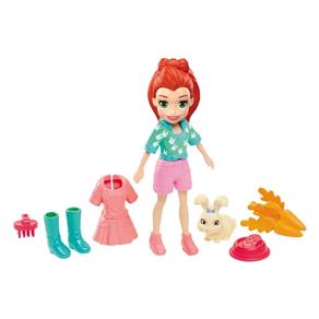 Conjunto Polly Pocket Mattel Lila e o Coelhinho