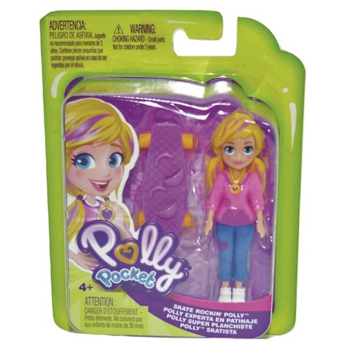 Conjunto Polly Pocket Polly Ativa Mattel (Polly com Skate)