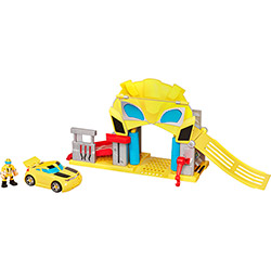 Conjunto Robô Transformers Rescue Bots Garagem Bumblebee Hasbro