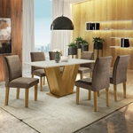 Conjunto Sala de Jantar Mesa Classic 160cm e 6 Cadeiras Classic Cel Móveis
