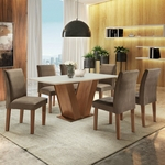Conjunto Sala de Jantar Mesa Classic 160cm e 6 Cadeiras Classic Cel Móveis