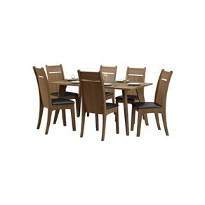 Conjunto Sala de Jantar Mesa com 6 Cadeiras Madesa Elise - BEGE