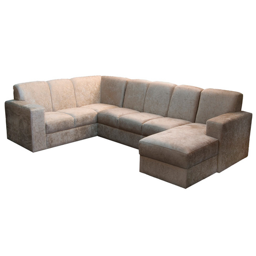 Tudo sobre 'Conjunto Sofá de Canto 6 Lugares com Chaise Europa Marrom Claro Suede Liso Serrano'