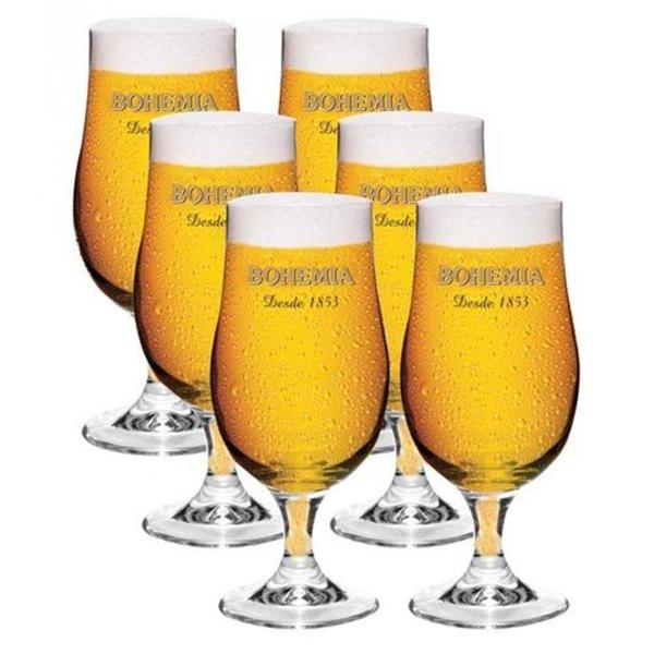 Conjunto Taças Copo para Cerveja Bohemia 380 Ml 6 Peças - Ambev