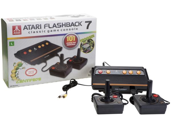 Console Atari Flashback 7 com 2 Joysticks - 101 Jogos na Memória Tectoy