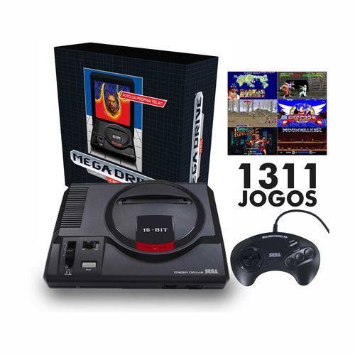 Tudo sobre 'Console Mega Drive Tec Toy + 1 Controle + 1311 Jogos na Memória'