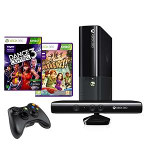 Tudo sobre 'Console Microsoft Xbox 360 4GB + Kinect + Controle Wireless + Jogo Kinect Adventures + Jogo Dance Central 3 - Console Microsoft Xbox 360 4GB + Kinect'