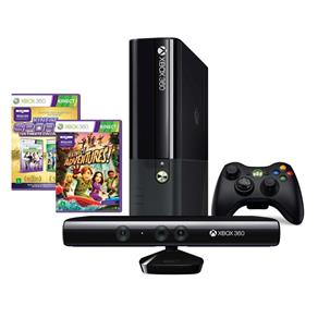 Console Microsoft Xbox 360 - 4GB + Kinect + 2 Jogos
