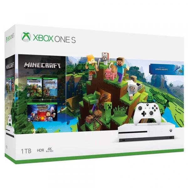 Console Microsoft Xbox One S 1TB + Minecraft