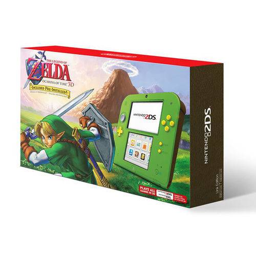 Console Nintendo 2DS Verde + Jogo The Legend Of Zelda: Ocarina Of Time 3D - Nintendo
