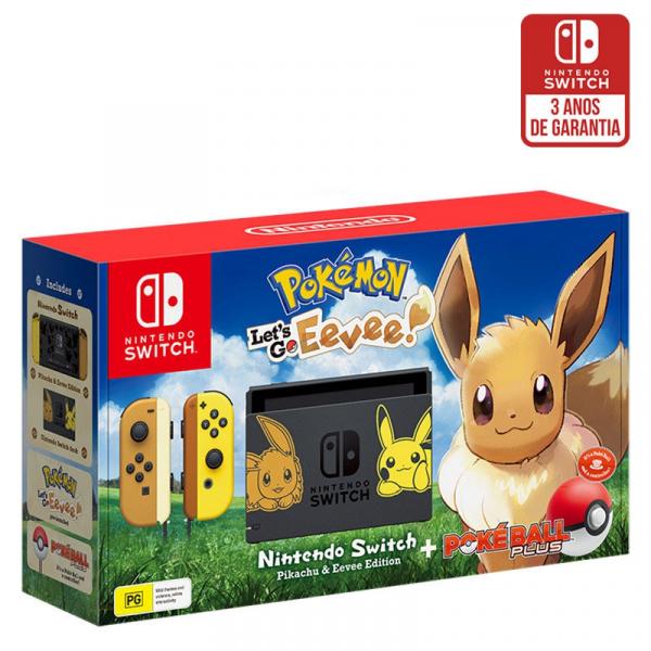Console Nintendo Switch Pokemon Lets Go Eevee Bundle + Pokeball Plus - Nintendo