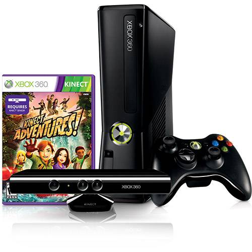 Tudo sobre 'Console Xbox 360 4GB + Kinect Sensor + Jogo Kinect Adventures + Controle Sem Fio - Microsoft'