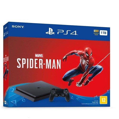 Console Playstation 4 - 1 Tb - Sony + Jogo Spider-Man