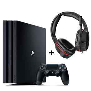 Console PlayStation 4 Pro 1TB 4K + Headset PDP Stereo Gaming LVL 2 - Sony