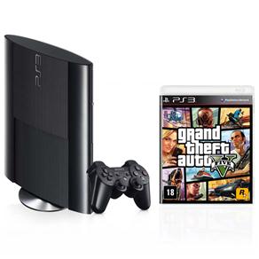 Console Playstation 3 Sony com 250 GB de Memória + Jogo Grand Theft Auto V + Controle Sem Fio Dualschock 3