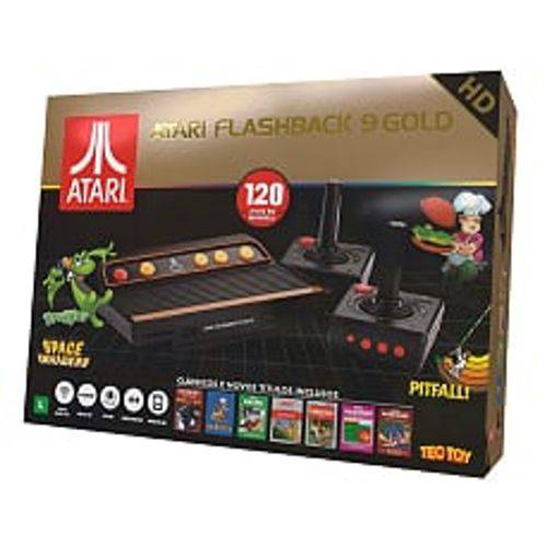 Console Retro Atari Flashback 9 Gold Deluxe Game com 120 Jogos
