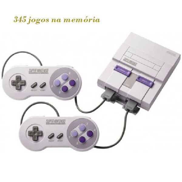Console Super Nintendo Classic Edition + 2 Controles + 345 Jogos (Digitais)