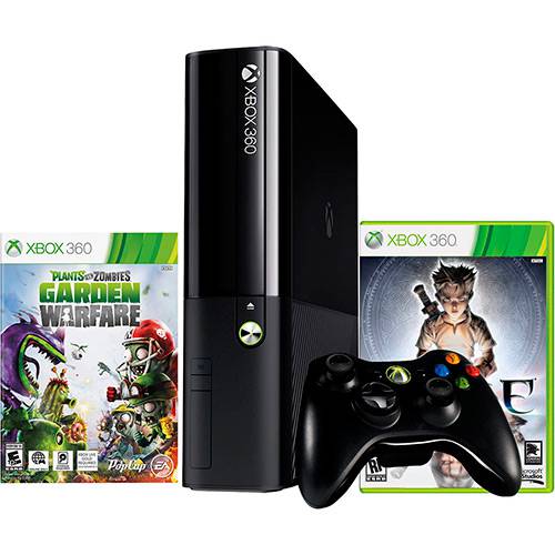 Tudo sobre 'Console Xbox 360 500GB + Jogo Plants Vs Zombies Garden Warfare (Via Download) + Jogo Fable Anniversary + 1 Controle Sem Fio'