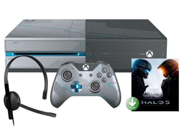 Console Xbox One 1TB com Controle Microsoft - Jogo Halo 5 Guardians Via Download