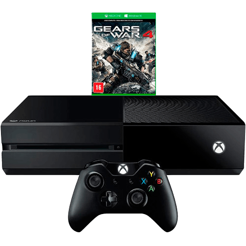 Console Xbox One 500GB + Game Gears Of War 4 (via Download) + Controle Sem Fio - Microsoft