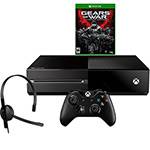 Console Xbox One 500GB + Game Gears Of War: Ultimate Edition (Via Download) + Headset com Fio + Controle Wireless
