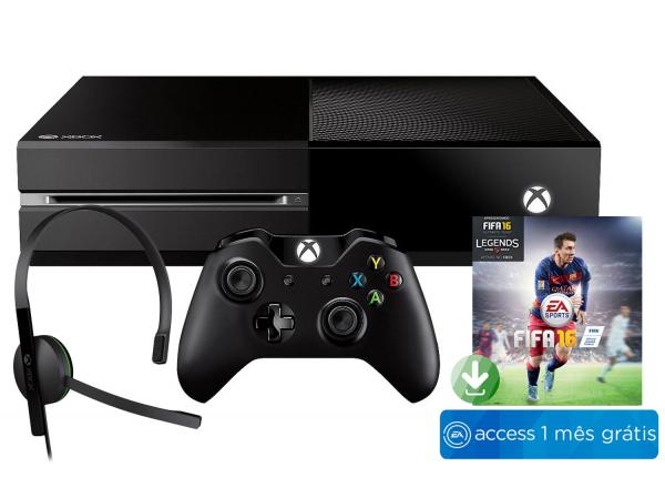 Console Xbox One 500GB Microsoft 1 Controle - com Fifa 16 + 1 Mês de EA Access Via Download