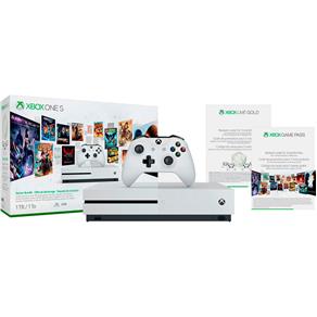 Console Xbox One S 1 TB + 3 Meses Live Gold + 3 Meses Gamepass - Branco