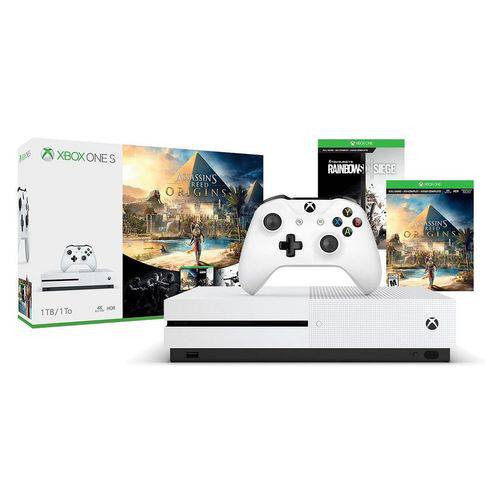 Console Xbox One S 1TB + Assassin S Creed + Rainbow Six + Game Pass