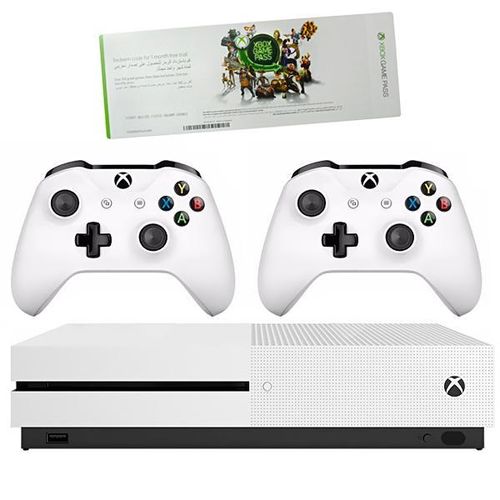 Console Xbox One S de 1tb Microsoft 1681 Bivolt + 2 Controles - Branco